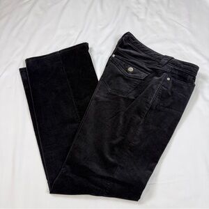 Gap Stretch Black Velvet Jeans Size 4 - Bootcut Low Rise Velour Trousers
